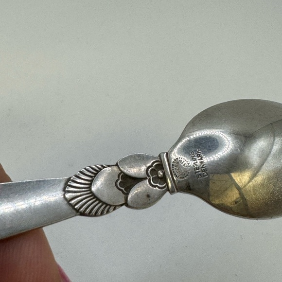 George Jensen Sterling Silver Demitasse 3 3/4” Spoon - Picture 5 of 12